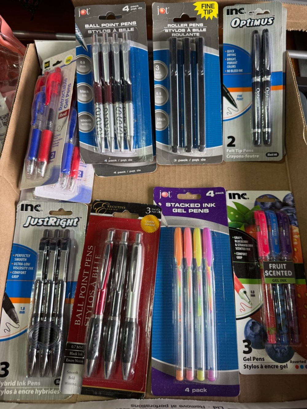 SCHOOL SUPPLIES Bundle - Mixed Lot Assorted Packaged Pens - Mixed Colors